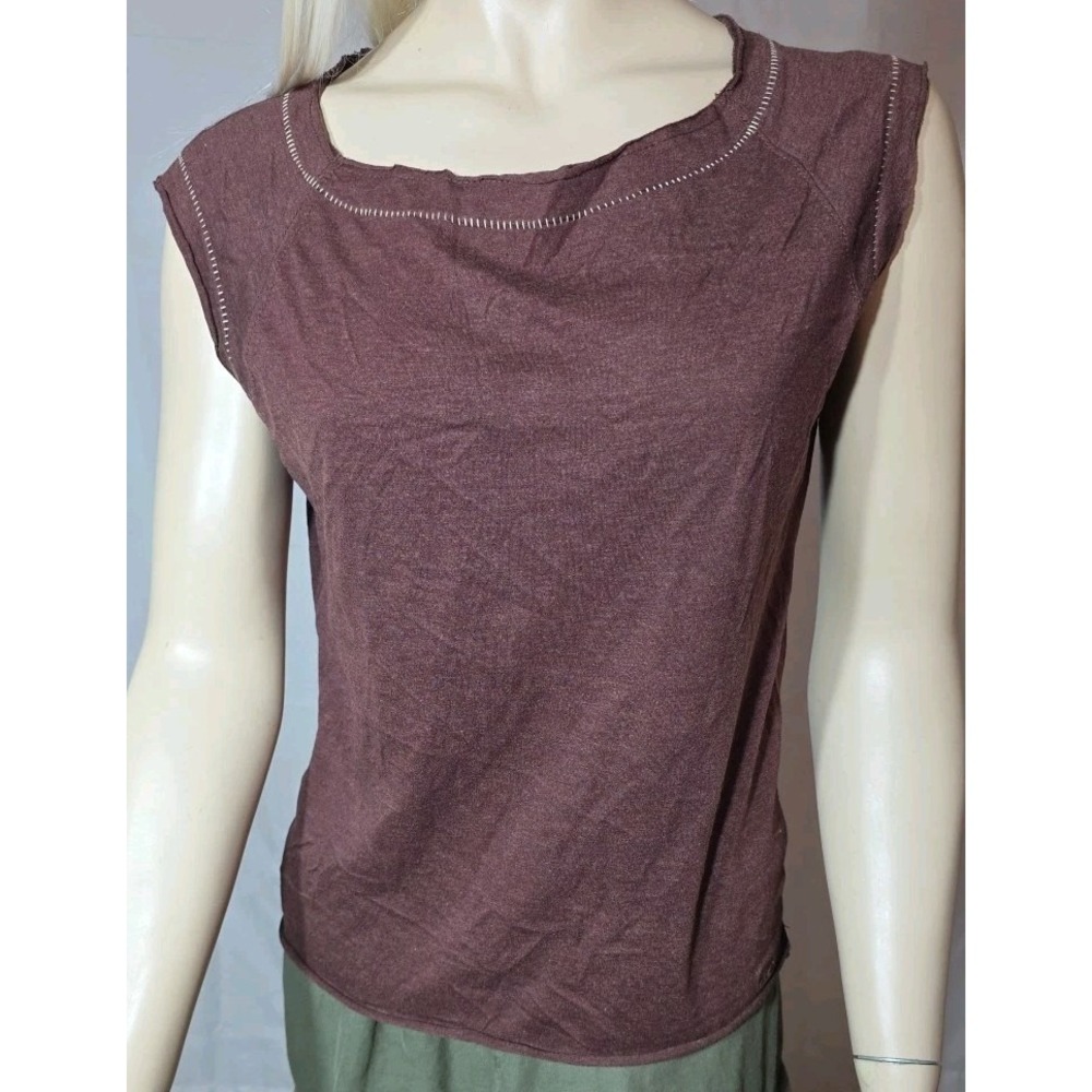 Vintage Y2K American Eagle BoatNeck Brown Sz Medium Cap Sleeve Fall Single Stitc